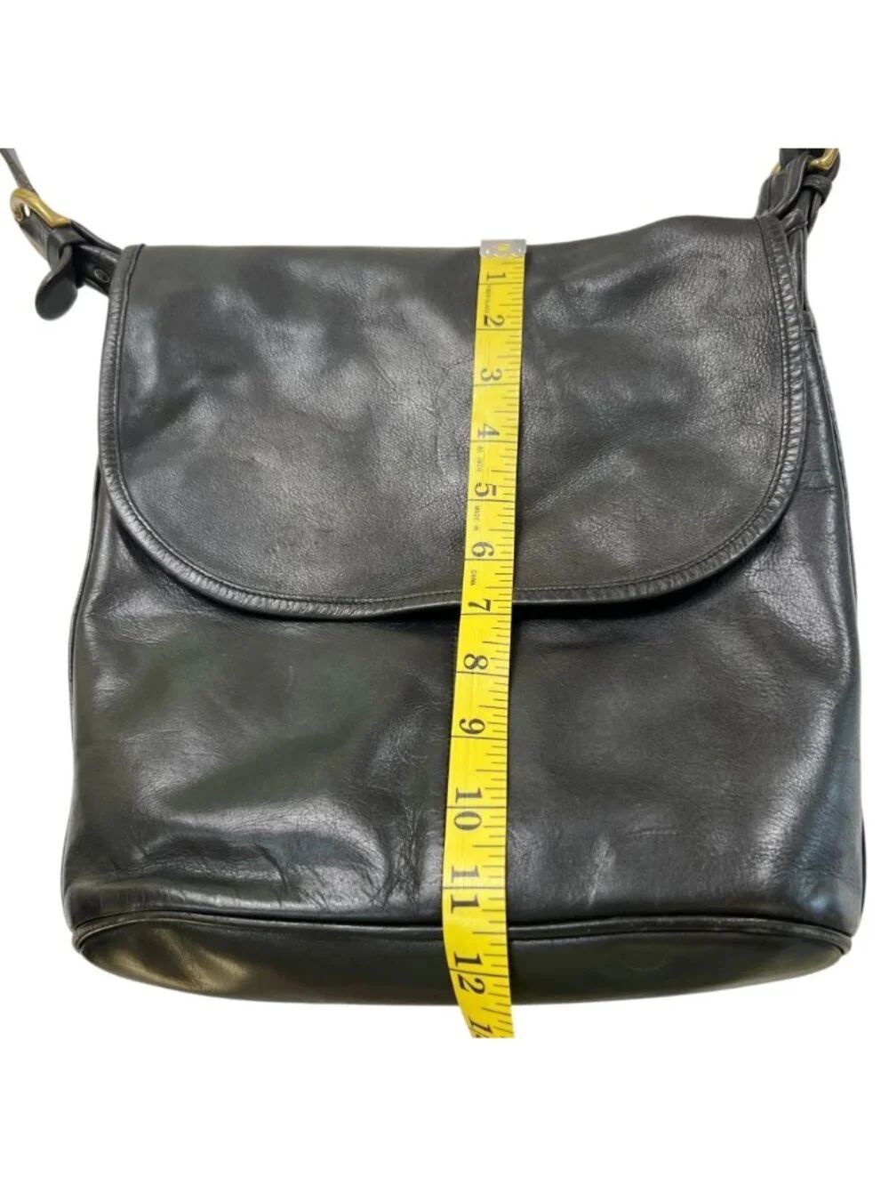 Coach Vintage Whitney Flap Black Leather Crossbody Bag - Picture 9 of 15
